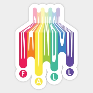 Rainbow Fall Sticker